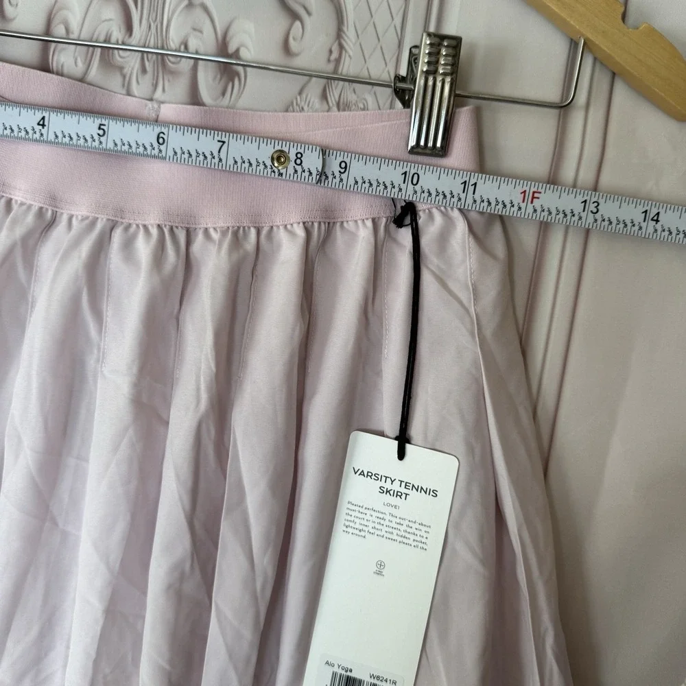 Alo Yoga Varsity Pleated Tennis Skirt Skort Womens Sz XXS Pink Sugar NWT